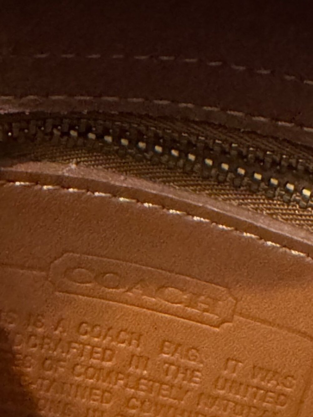 Coach Murphy 9930 British Tan Leather Crossbody Bag USA 1996 Turnlock Vintage - Picture 11 of 16